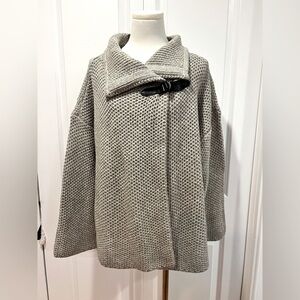 Eileen Fisher sweater with leather buckle